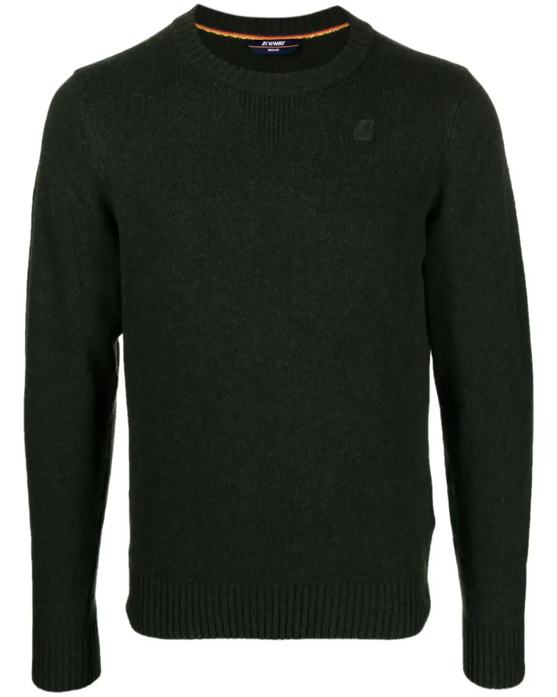 K-Way Pullover mit Logo-Patch - Grün Grün