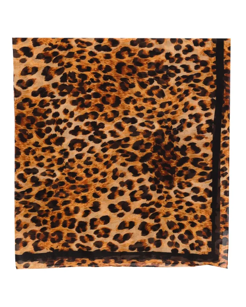 Destin leopard-print scarf - Nude Nude