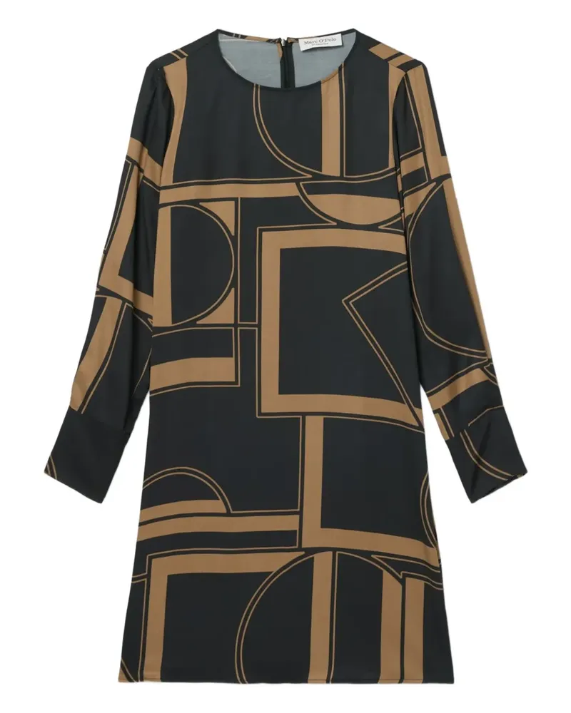 Marc O'Polo Minikleid mit geometrischem Print - Schwarz Schwarz