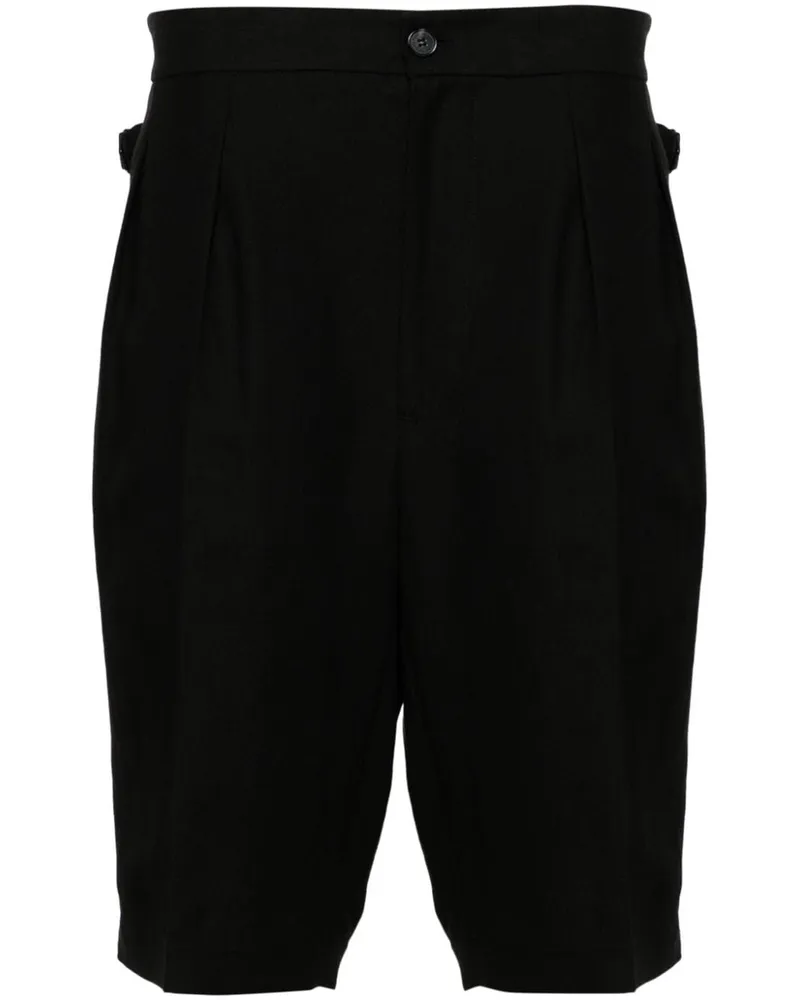 Patrizia Pepe Shorts mit Falten - Schwarz Schwarz