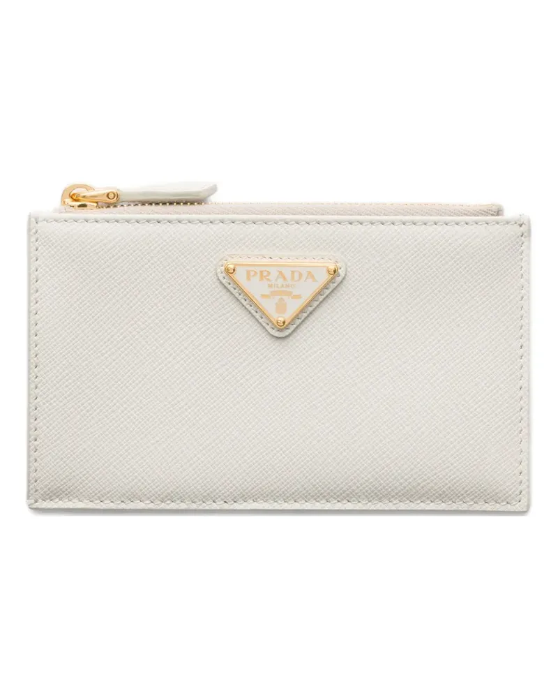 Prada Saffiano leather card holder - Weiß Weiß