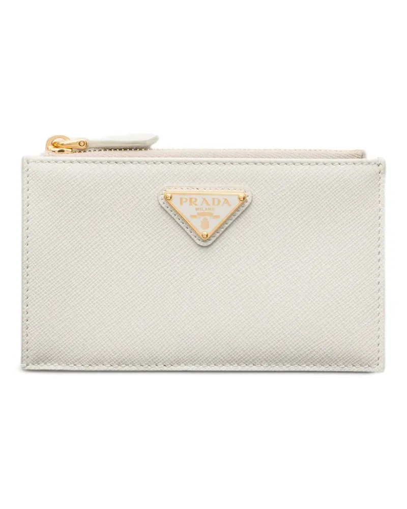 Prada Kartenetui aus Saffiano-Leder - Weiß Weiß
