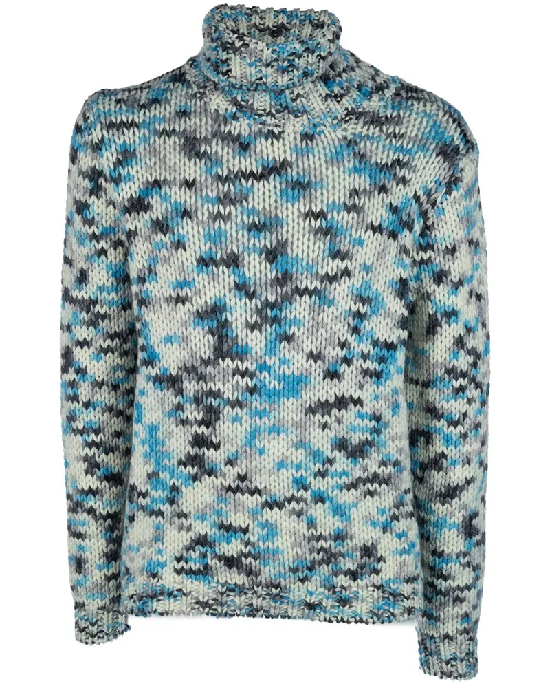 Daniele Fiesoli Pullover mit Intarsienmuster - Blau Blau