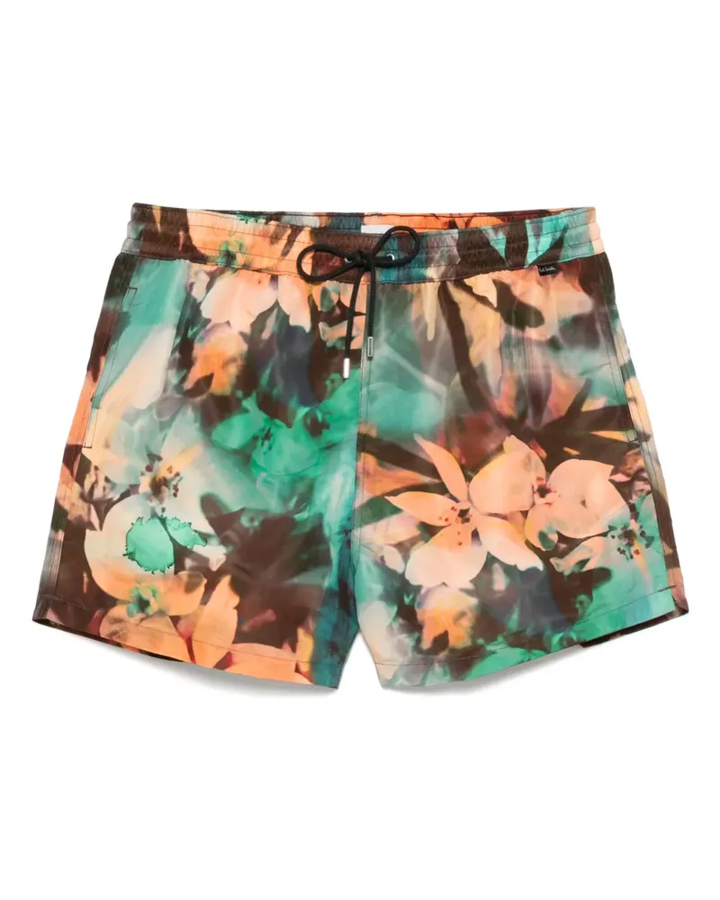 Paul Smith Badeshorts mit Blumen-Print - Grün Grün