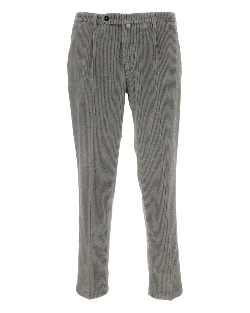 Briglia 1949 Bundfaltenhose mit Cord-Struktur - Grau Grau