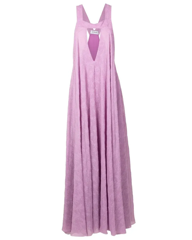 OLYMPIAH Abendkleid mit tiefem V-Ausschnitt - Violett Violett