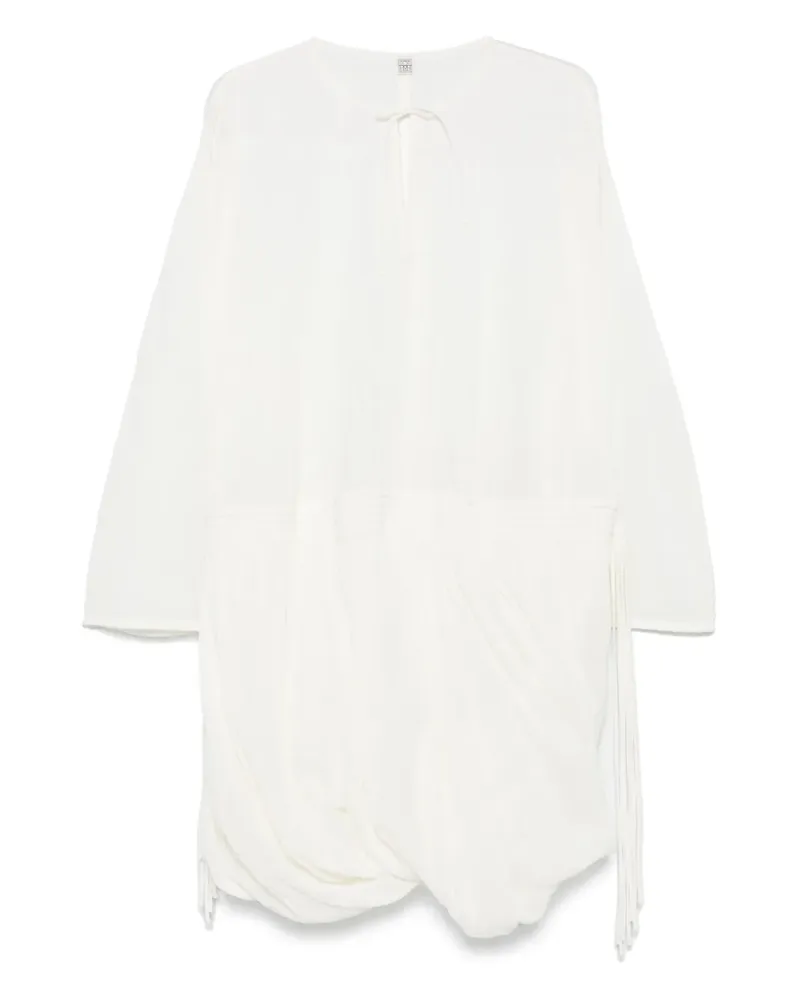 Totême Kleid mit Kordelzug - Weiß Weiß