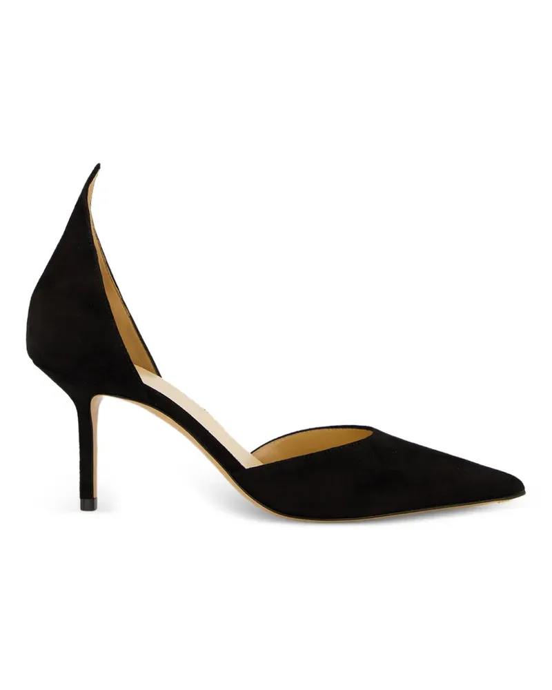 Francesco Russo Wildleder-Pumps mit hohem Rücken - Schwarz Schwarz