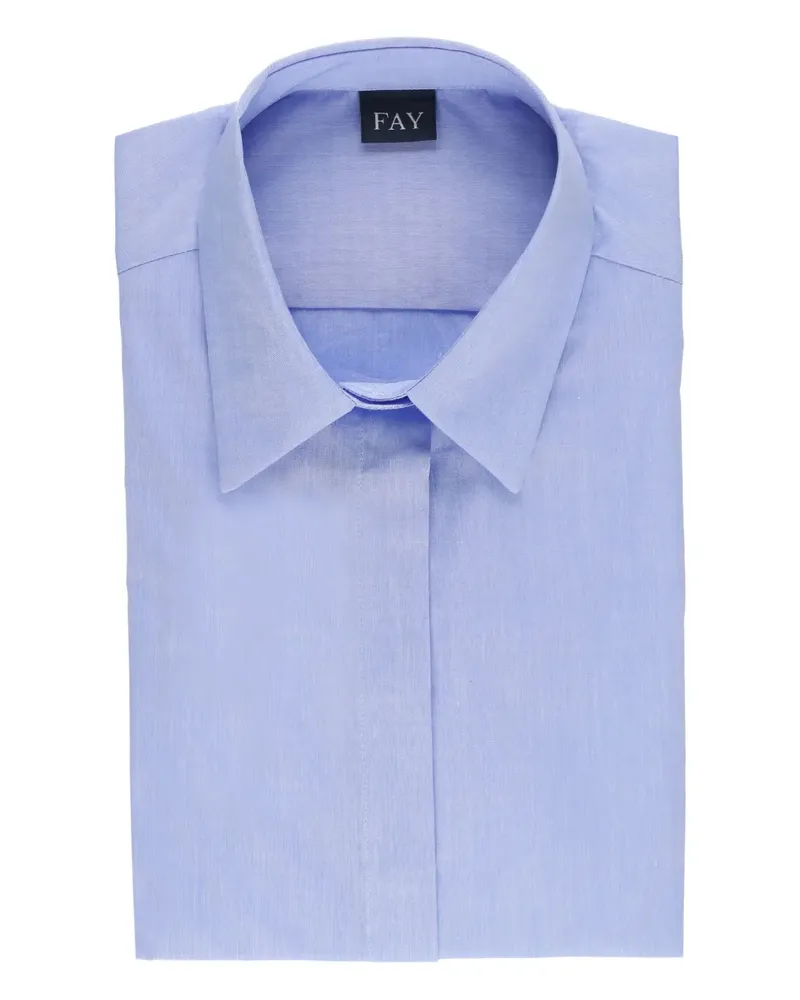 Fay Hemd mit klassischem Kragen - Blau Blau