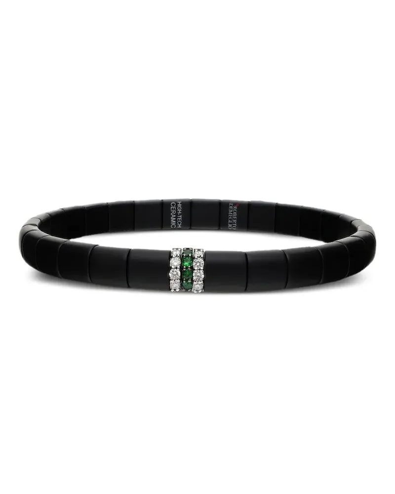 Roberto Demeglio 18K white gold lack ceramic and diamond bracelet - Schwarz Schwarz