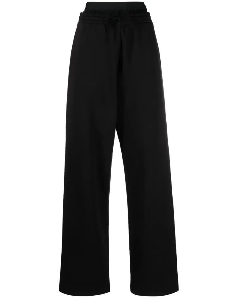 Maison Margiela Jogginghose mit doppeltem Bund - Schwarz Schwarz