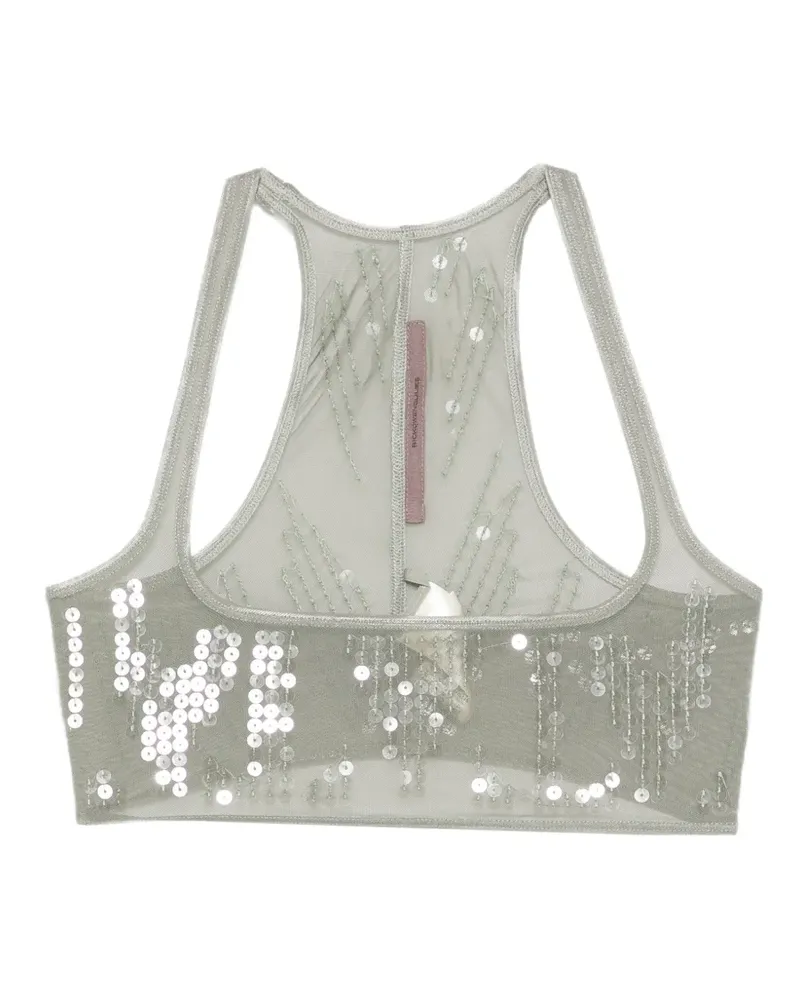 Rick Owens Lilies Unhorny sequin-embellished top - Grün Grün