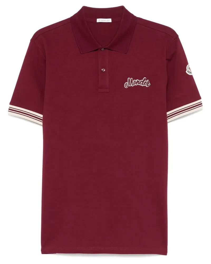 Moncler Poloshirt mit kurzen Ärmeln - Rot Rot