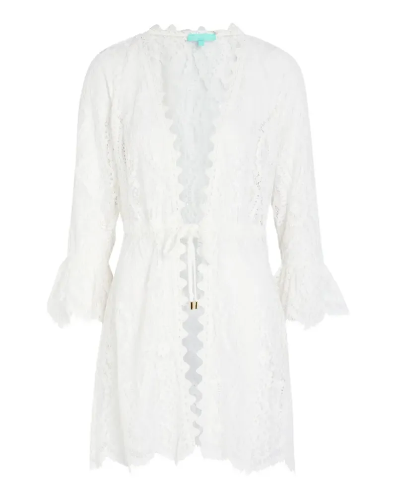 Melissa Odabash Naias lace-knit kaftan - Weiß Weiß