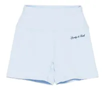 Radlerhose mit Logo-Print - Blau