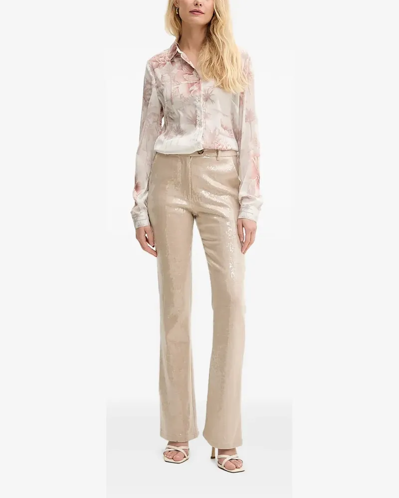Silvian Heach Hose mit Pailletten - Nude Nude