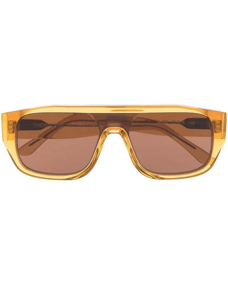 Thierry Lasry Sonnenbrille mit eckigem Gestell Gelb