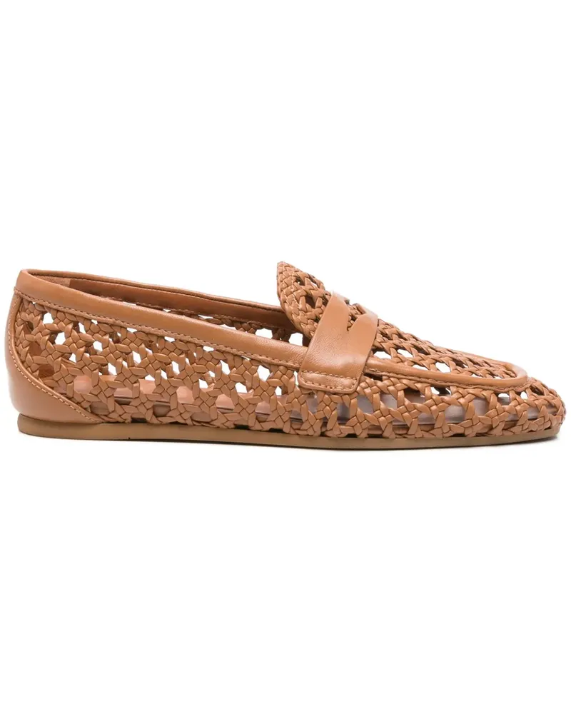 Stuart Weitzman Gewebte Loafer - Braun Braun