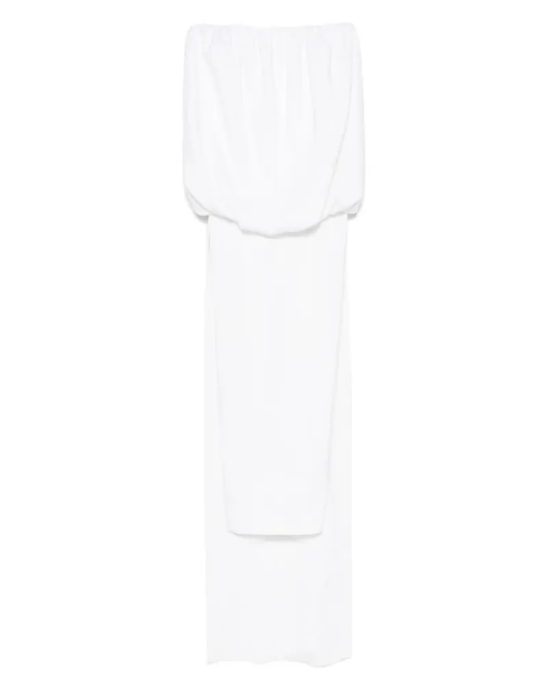 Rowen Rose Abendkleid mit Ballontop - Weiß Weiß