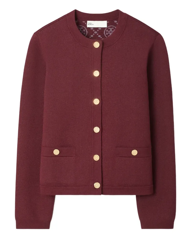Tory Burch Kendra pockets button cardigan - Rot Rot
