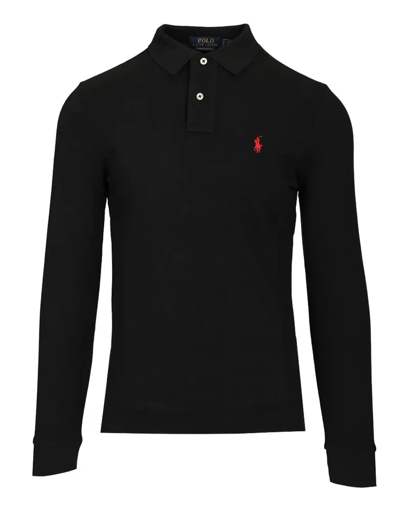 Ralph Lauren Pony-embroidered long-sleeve polo shirt - Schwarz Schwarz