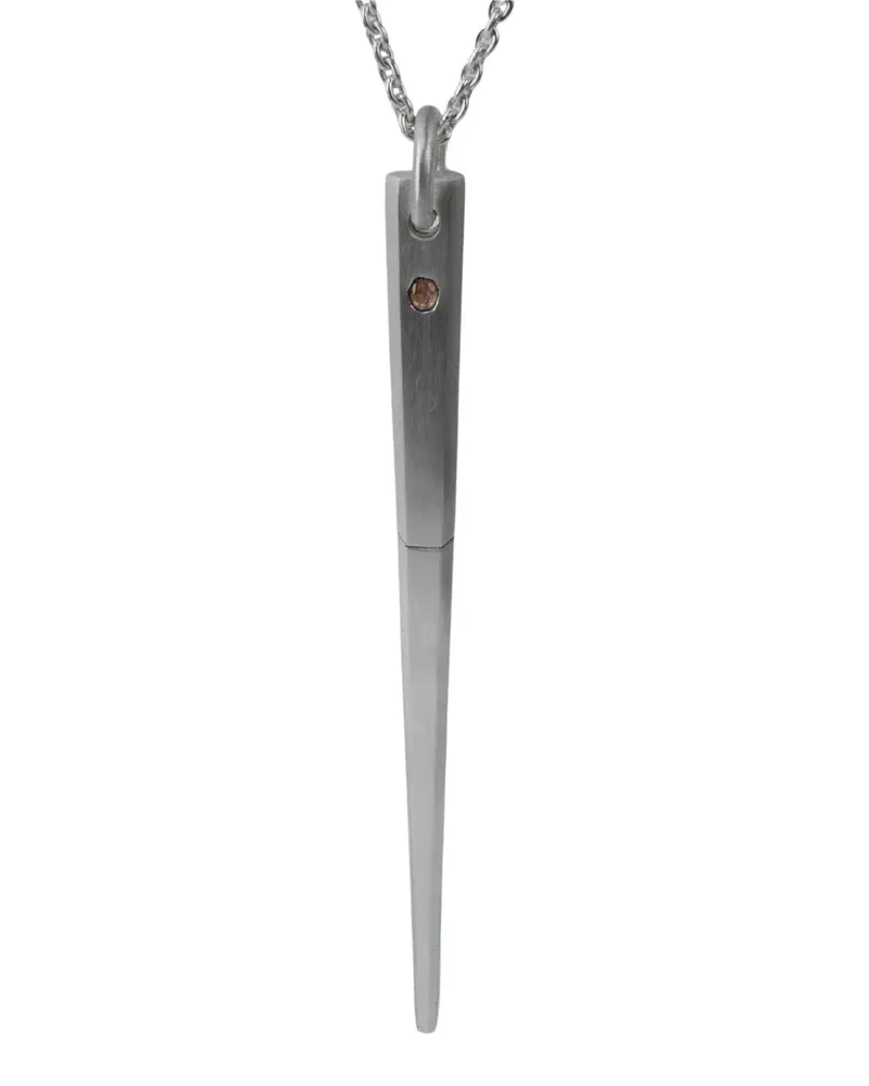 Parts Of Four Big Spike Halskette mit Saphir - Silber Silber