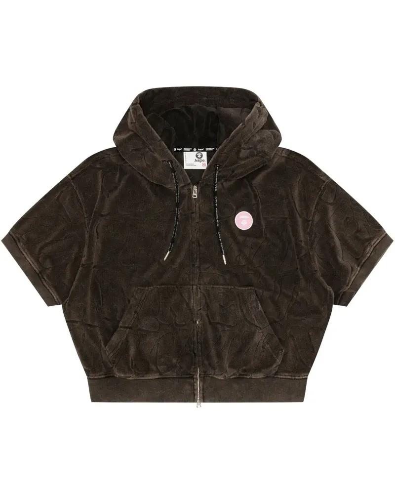 BAPE Hoodie mit Logo-Patch - Schwarz Schwarz