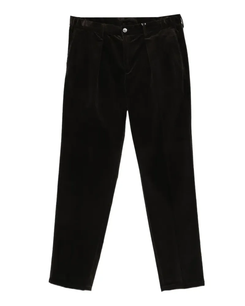 Profuomo Cordhose mit Falten - Schwarz Schwarz