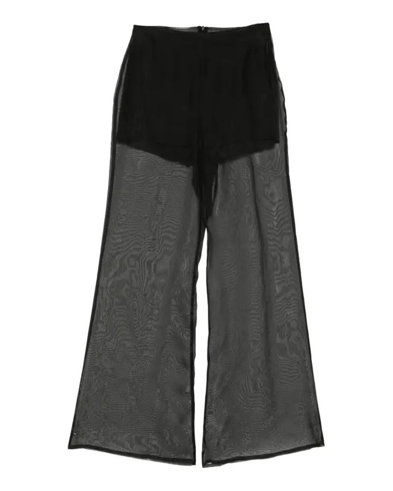 Isabel Sanchís Hose mit semi-transparentem Einsatz - Schwarz Schwarz