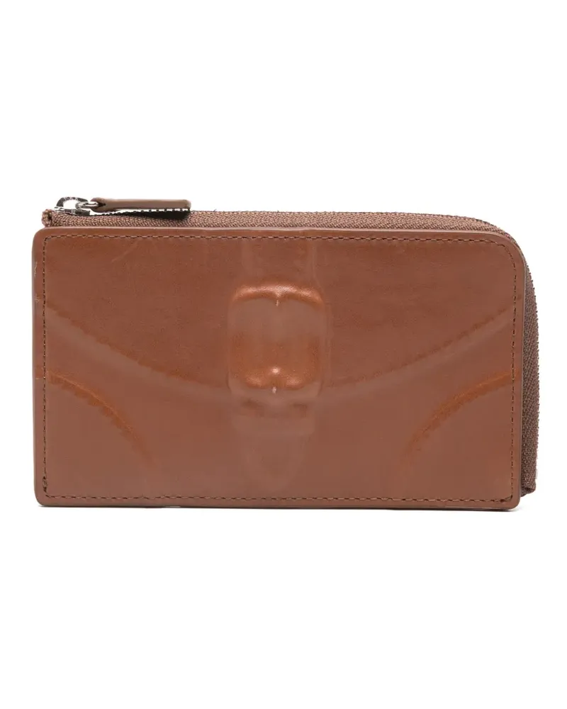 MIHARAYASUHIRO Invisible Fragment Kartenetui mit Prägung - Braun Braun