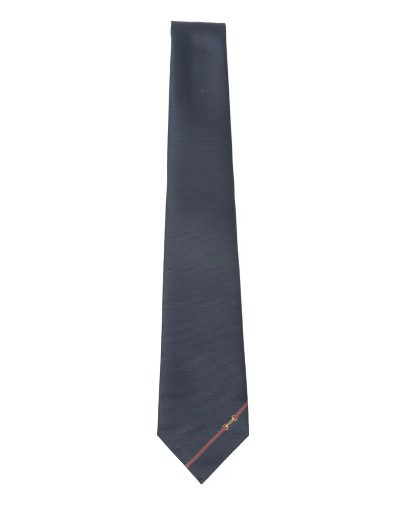Gucci Krawatte mit Horsebit-Streifen - Blau Blau