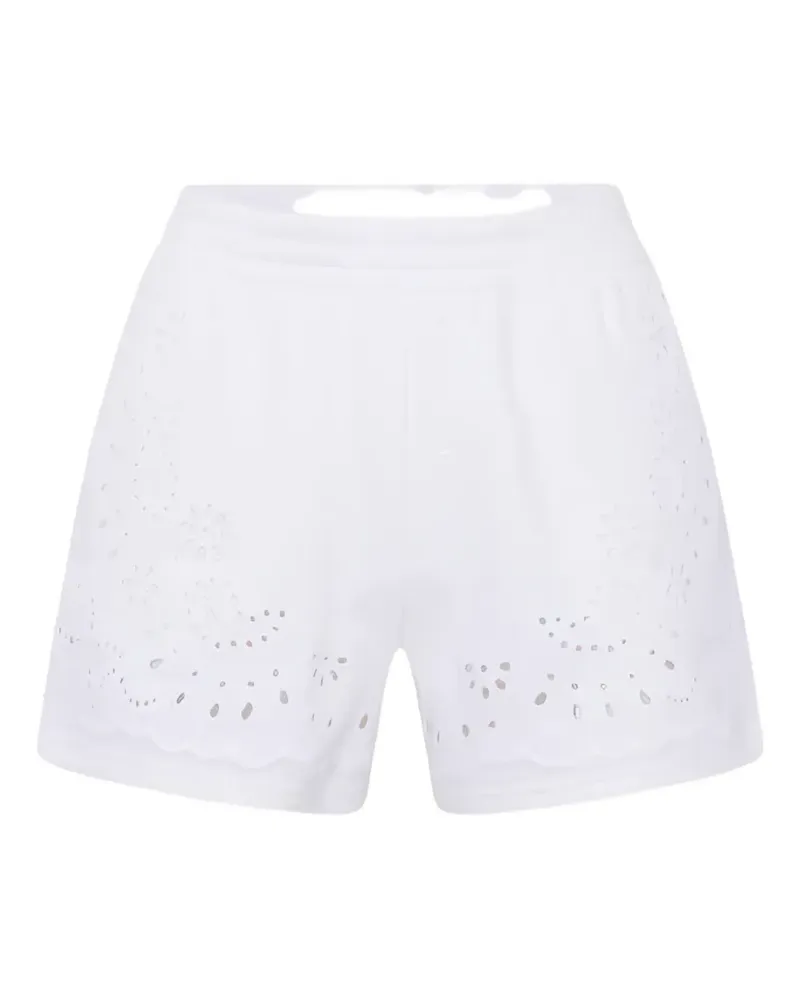 LoveShackFancy broderie-anglaise scalloped-hem shorts - Weiß Weiß