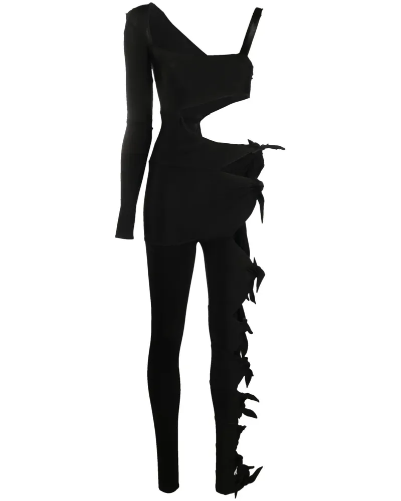 Roberto Cavalli Jumpsuit mit Knotendetail - Schwarz Schwarz