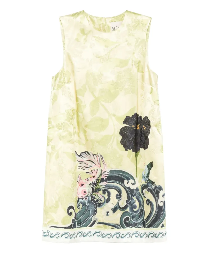 ALEMAIS Ärmelloses Rochester Minikleid mit Blumen-Print - Grün Grün