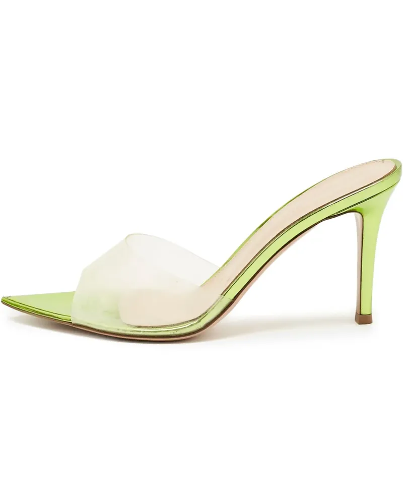 Gianvito Rossi Pre-owned transparente Sandalen mit spitzer Kappe 100mm - Grün Grün