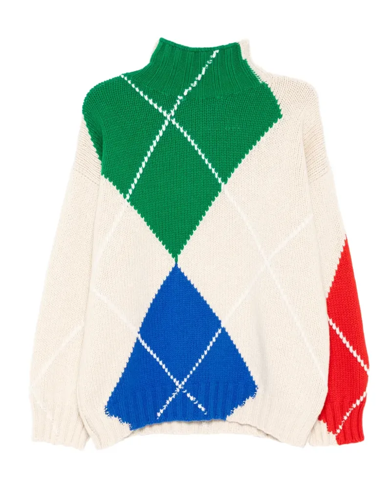 J.W.Anderson Pullover mit Argyle-Muster - Weiß Weiß