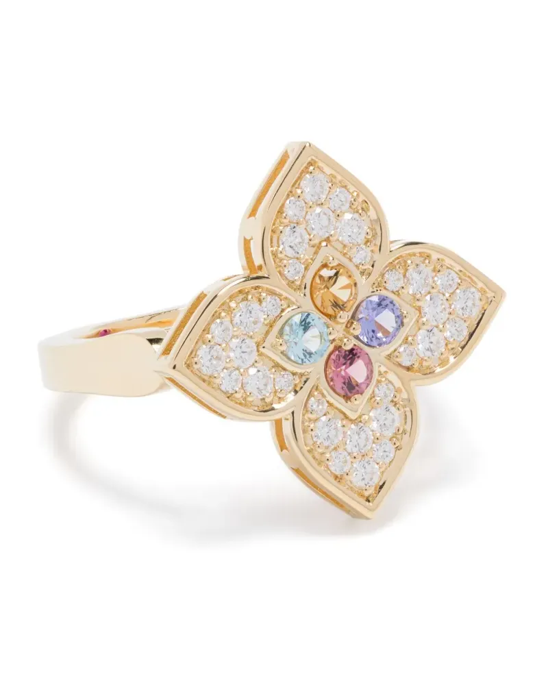 Roberto Coin 18kt Venetian Princess Gelbgoldring mit Steinen Gold