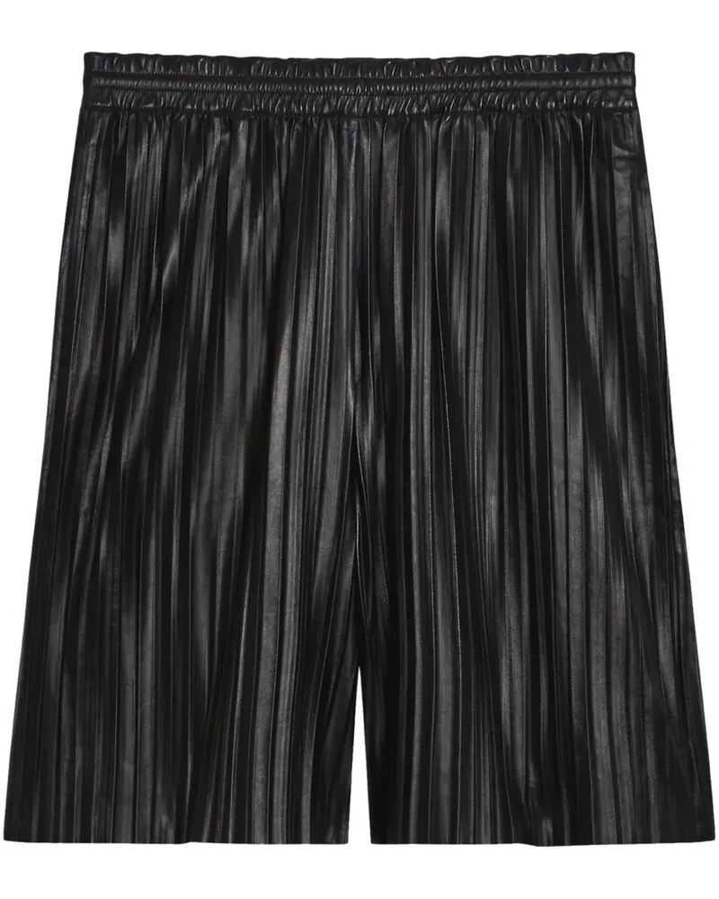 Helmut Lang Shorts aus Leder - Schwarz Schwarz