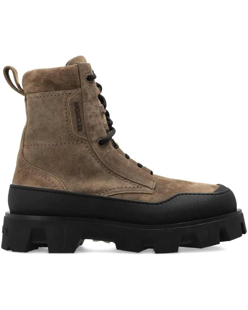 Moncler peak-path suede lace-up boots - Braun Braun
