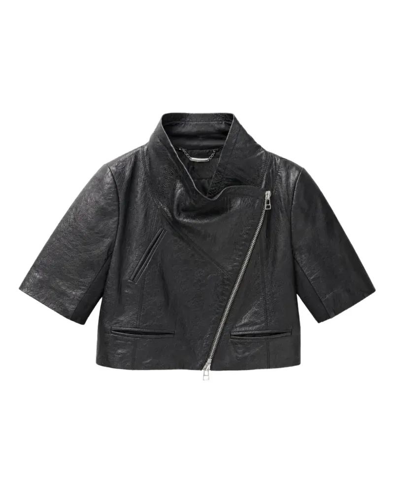 Yigal Azrouel Cropped-Jacke aus Leder - Schwarz Schwarz