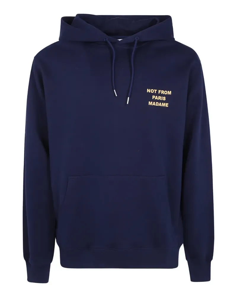 Drôle de Monsieur Hoodie mit Slogan - Blau Blau