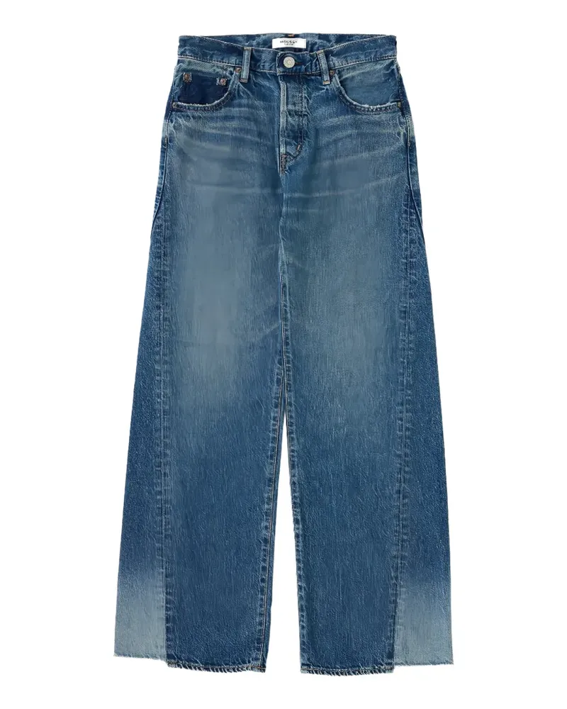 MOUSSY Holyoke panelled wide-leg jeans - Blau Blau