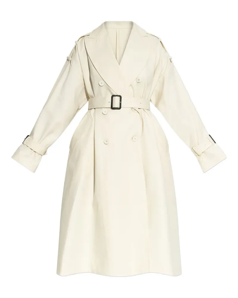 Givenchy Doppelreihiger Mantel mit Gürtel - Weiß Weiß