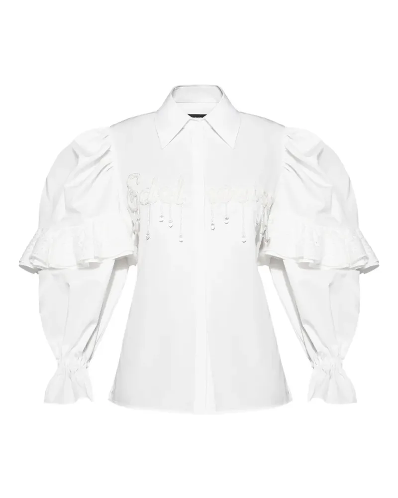ANOUKI puff-sleeve shirt - Weiß Weiß