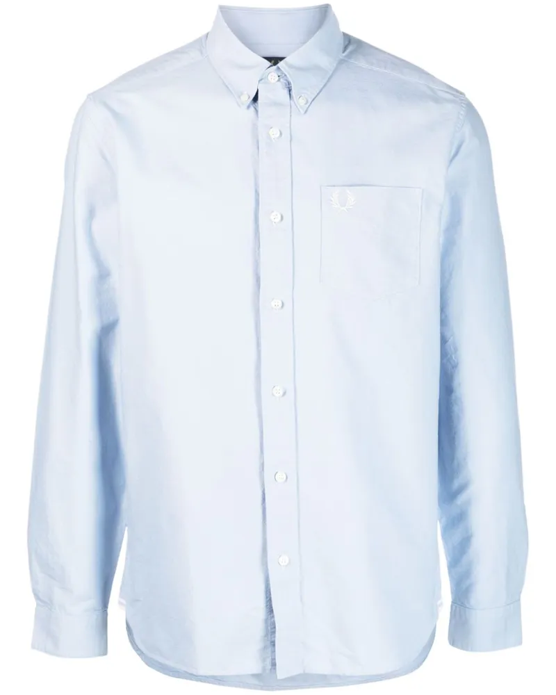 Fred Perry Hemd mit Logo-Stickerei - Blau Blau