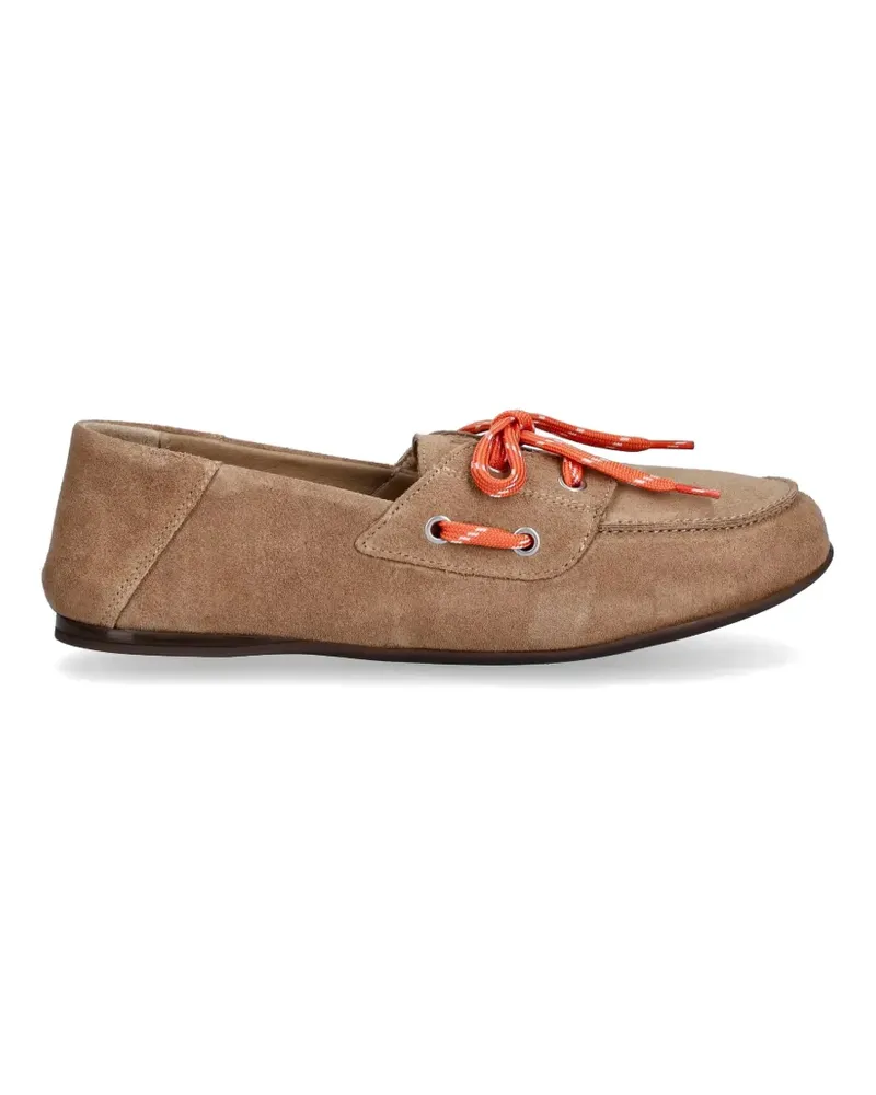 Marc O'Polo lace-up suede loafers - Nude Nude