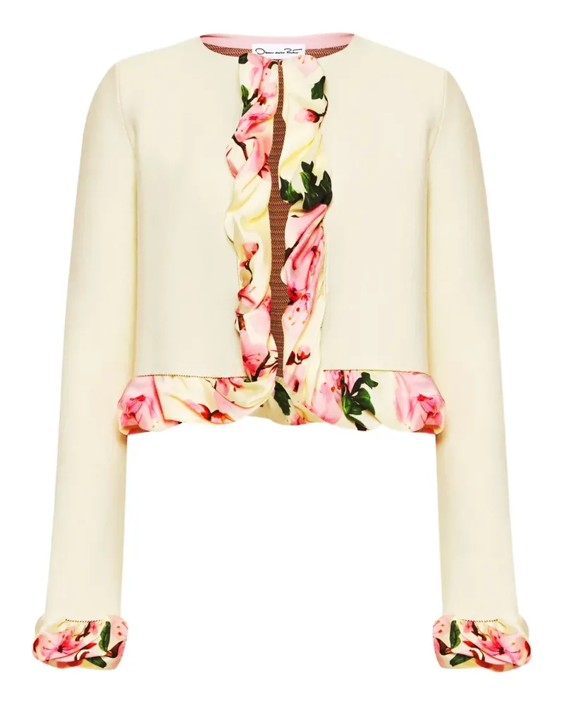 Oscar de la Renta Jacke mit Print-Detail - Weiß Weiß