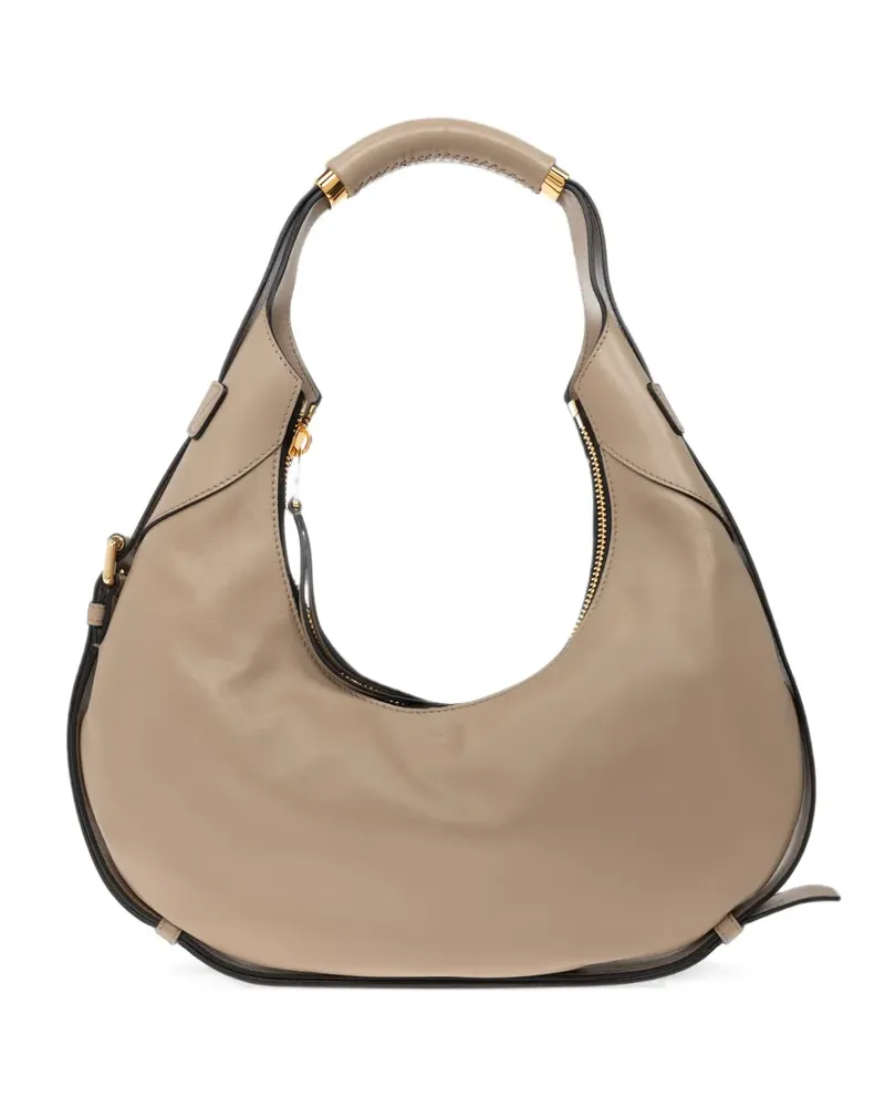 Moschino Schultertasche mit abgerundeter Form - Nude Nude