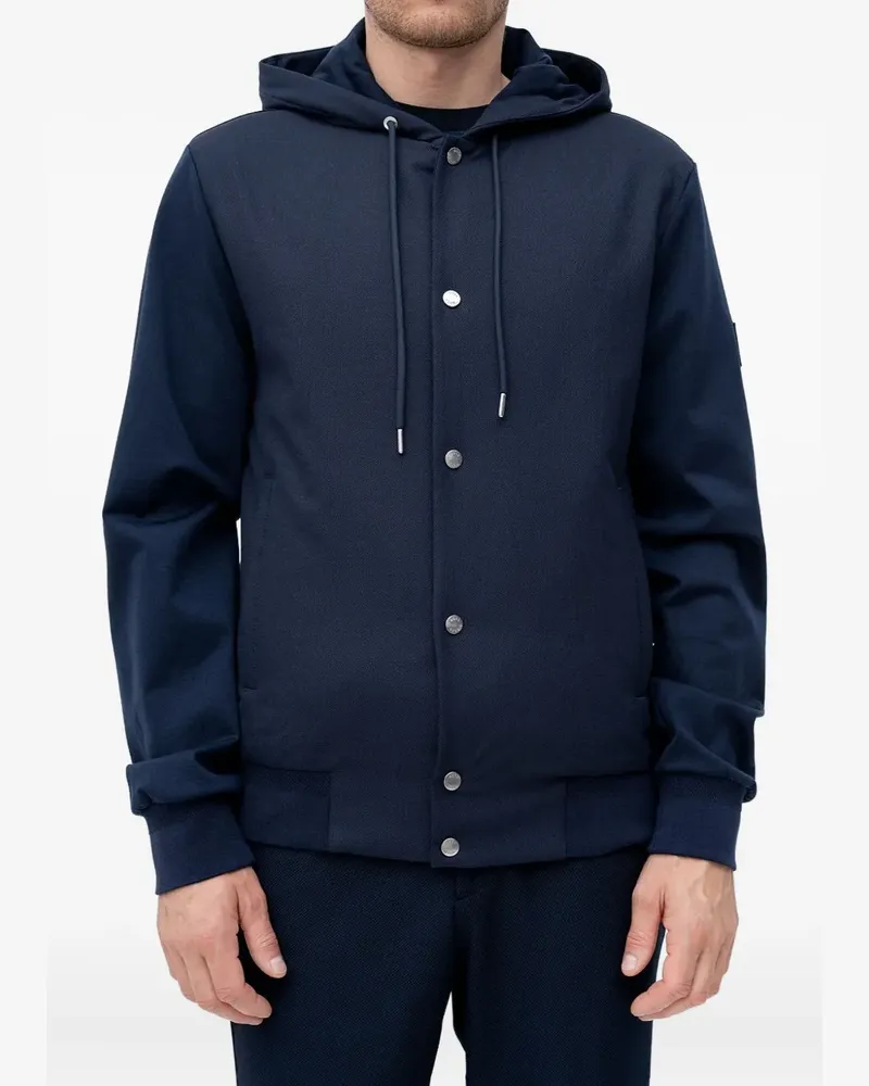 HUGO BOSS Kapuzenjacke mit Knöpfen - Blau Blau