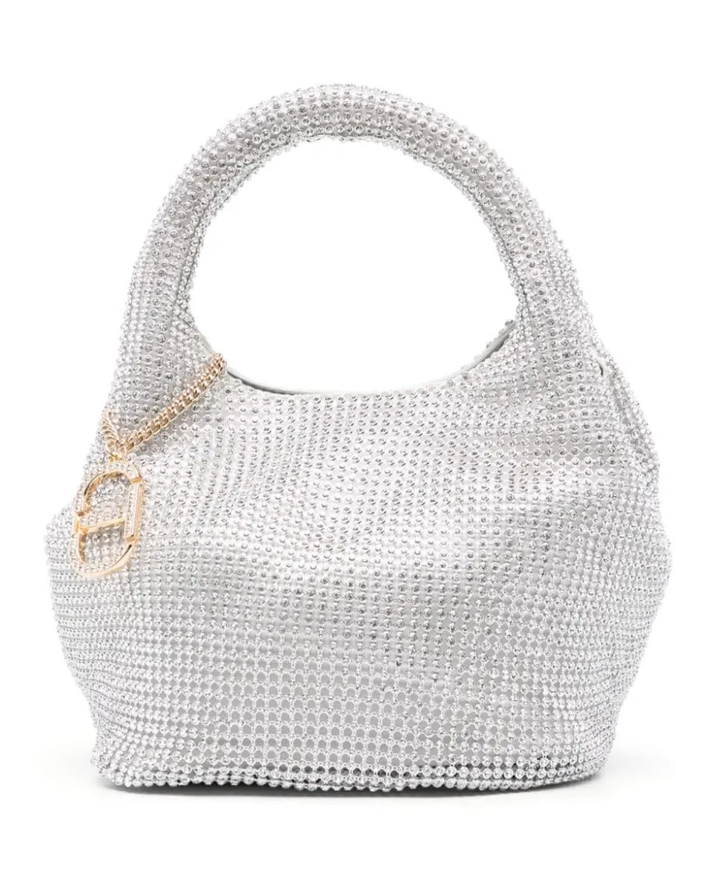 Twin-Set Mini-Tasche mit Kristallen - Silber Silber